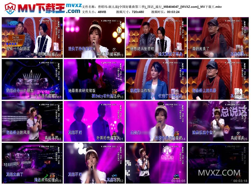 曾昭玮-妞儿说(中国好歌曲第三季)_国语_流行_MB404047